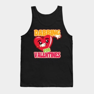 'Dabbing Heart For Valentines' Sweet Valentines Lovers Gift Tank Top